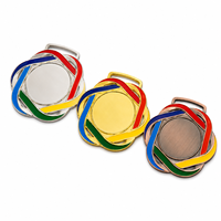 Médaille Métallique Personnalisable Vierge en Stock – Trophée Or, Argent, Bronze Personnalisé pour Basketball, Football – Récompenses, Artisanat Métallique, Souvenir avec Ruban