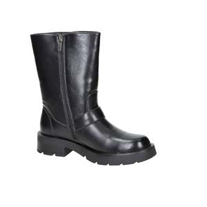 Stivaletti bassi da donna Xti 143441 in pelle nera con dettaglio fibbia, alla moda - Product Image 6