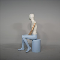 Design Face Fabric Covered Sitting Lifelike Cheap Male Mannequins Sale
