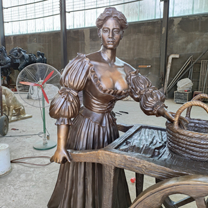Escultura de bronce hecha a medida Tamaño real <span class=keywords><strong>Dublín</strong></span> Irlanda Estatua de bronce de Molly Malone - Product Image 3