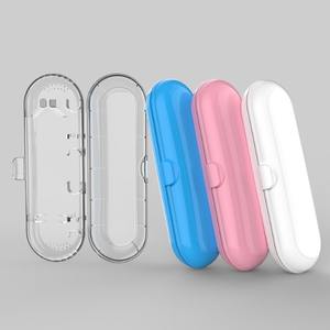 Étui de voyage pour brosse à dents électrique Oral B, boîte de rangement pour têtes de brosse, pour adulte, alimenté par batterie, transparent, bleu, blanc, rose - Product Image 4