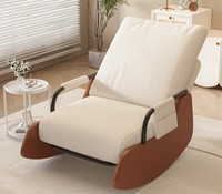 Fauteuil à bascule de luxe pour salon, chaise longue pour adultes, chaise de loisirs pour balcon, canapé pliant pour la sieste, fauteuil à bascule relaxant