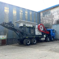 Concasseur à mâchoires sur remorque grande capacité pour minerai de manganèse, installation de concassage à mâchoires portable pour scories, unité de concassage à mâchoires sur roues pour pierres mixtes