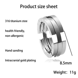 <b>Titanium</b> Steel Geometric <b>Ring</b> Unisex Foldable Telescopic Design Gift Jewelry - Product Image 5