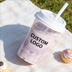 แก้วพลาสติกใสแบบใช้แล้วทิ้งขนาด 20 ออนซ์ 32 ออนซ์ สำหรับชานม ชาเย็น - Product Image 5