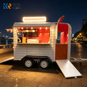 Remolque de Comida para Desayunos, Remolque de Cocina, Remolque <span class=keywords><strong>Bar</strong></span>, Camión de Comida Rápida Vintage, Remolque Móvil para Camping, Carrito de Venta Ambulante, Carrito de Comida Callejera - Product Image 1