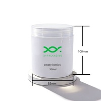 Xypackaging 500ml 500g 16oz Pots et contenants vides en plastique PET de couleur personnalisée pour cosmétiques, soins de la peau et crèmes corporelles avec couvercles