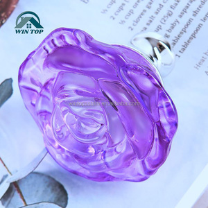 Poignées en cristal Win Top Dresser, style fleur de rose, 30 mm, en verre, pour armoires et tiroirs, boutons pour tiroirs de <span class=keywords><strong>commode</strong></span> et cuisine - Product Image 2