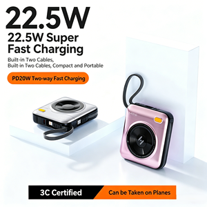 Nuovo Power Bank Portatile Mini da 22.5W con Ricarica Super Veloce, Display Digitale, Doppio Cavo Integrato, Uscita Type-C, 10000/20000mAh - Product Image 4