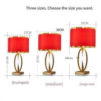 Lampe de table lumineuse de luxe en métal pour lit de chambre à coucher Lampes LED pour restaurant bar Atmosphère Lampe de table à LED de luxe