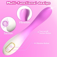 Nouveau Vibrateur Double Tête à 11 Vitesses avec Effet de Succion et Dégradé, Étanche IPX5, Rechargeable, pour Masturbation Féminine et Stimulation Clitoridienne