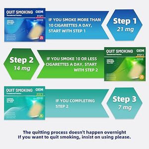 OEM Supplier's 21mg Step 1 <strong>Quit</strong> Smoking Patch Controls Cravings Transparent Stop Smoking Patches Health Supply - Product Image 2