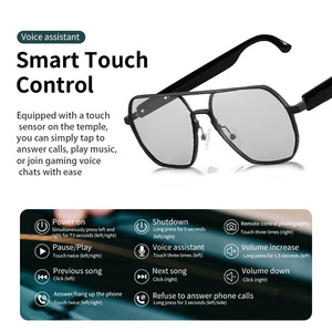 Gafas Inteligentes con Marco de PCABS Cómodo, Lentes Anti-Luz Azul, Carga Magnética, Control Táctil, Traducción por IA - Product Image 3