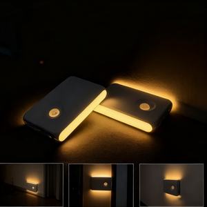 Lampe murale LED sans fil magnétique à détecteur de mouvement, rechargeable par USB, pour armoire, placard, escalier, cuisine, éclairage nocturne - Product Image 2