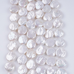 Perlas de Agua Dulce Naturales de Zhuji, 15-16 mm, Blancas, en Forma de Botón y Barroca, Material para Joyería DIY, Cuentas Sueltas al por Mayor - Product Image 3