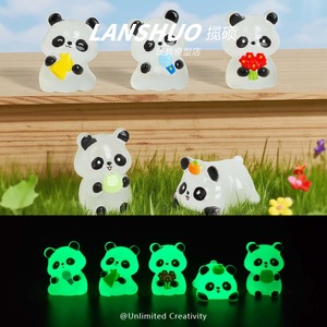 Figura de Resina 3D de Panda en Miniatura, Adorno de Escritorio, Accesorio para Interior de Coche, Set de Joyería DIY, Primavera 2026, Origen Yiwu - Product Image 2