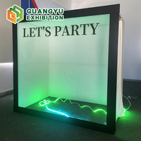 Kotak Photo Booth Majalah Akrilik Kayu untuk Acara Pernikahan Custom MOQ Rendah Respon Cepat