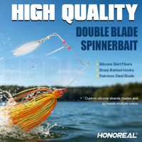 Honoreal OEM/OEM Factory 13.95g Leurre Spinner Anti-Herbe pour Black-bass, Brochet, Truite, avec Effet Flash et Vibration, Leurre Métallique pour Tous les Milieux Aquatiques