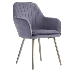 Muestra Gratuita: Taburete LED <span class=keywords><strong>Conforama</strong></span> Leslie con Patas Doradas, Diseño Único para Sala de Vapor, Silla de Comedor Moderna Gris con Asa - Product Image 4
