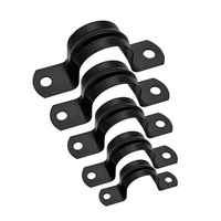 Serre-câble en acier inoxydable chromé de haute qualité pour fixation de tuyaux en PVC, blanc/noir, forme en U