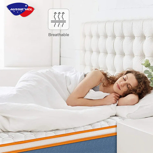 Chất lượng cao sang trọng Vua giường đôi Nệm hộp cuộn lên nệm lai cao su Gel Bộ nhớ Bọt Túi mùa xuân nệm - Product Image 5