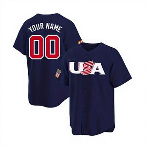 Sweat-shirt de baseball à col en V pour homme, vêtements de sport respirants, manches courtes, coupe ample, design d'entraînement d'équipe, imprimé par transfert thermique pour adultes - Product Image 4