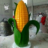 Moderne Decoratieve Fruit Plantaardige Dierlijke Glasvezel Sculptuur Grote Maïs Sculptuur
