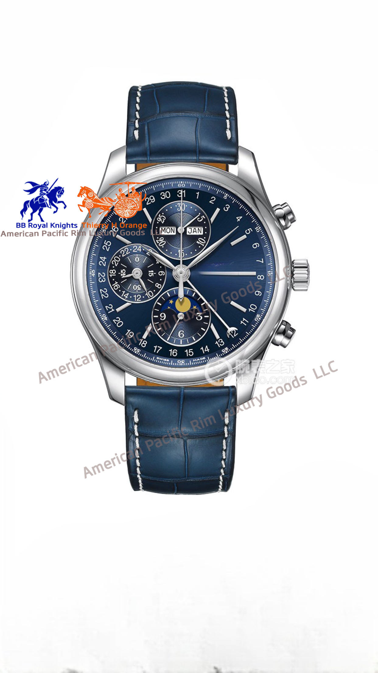 สีน้ำเงิน (สาย, หน้าปัด, ขอบตัวเรือน เลือกได้)