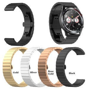 Pulsera de Metal Universal de 22mm, correas de reloj inteligente de acero inoxidable para <span class=keywords><strong>Huawei</strong></span> honor <span class=keywords><strong>Watch</strong></span> <span class=keywords><strong>GS</strong></span> 3i/GT2/ GT2e - Product Image 1