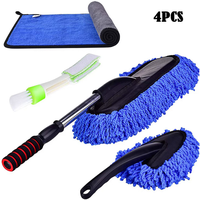 Duster extensible pour l'extérieur de la voiture pour le nettoyage, brosse de nettoyage anti-rayures en microfibre pour l'intérieur, kits de nettoyage de voiture