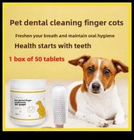 Guante Desechable para Cuidado Dental de Mascotas (Perros/Gatos), de Algodón Puro, Antibacterial, Antiinflamatorio, Blanquea los Dientes, Limpia la Higiene Bucal
