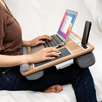 Combohome Multi-fonctionnel Portable Lap Desk Support pour ordinateur portable Support pour ordinateur portable en bois pour tablette Portable Bambou Pliable