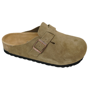 Sandalias <span class=keywords><strong>Birkenstock</strong></span> de Gamuza Genuina de Alta Calidad para Hombre y Mujer, Pantuflas de Cuero de Lujo, Zuecos Deslizantes con Suela de <span class=keywords><strong>EVA</strong></span> - Product Image 4