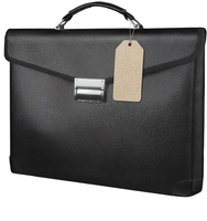 Sac à documents en cuir véritable ignifuge 14,5x11x2,5, étanche, avec fermeture éclair sécurisée pour documents légaux, ordinateur portable, passeport (noir)