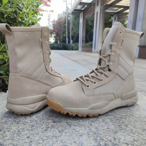 Bottes tactiques hautes respirantes couleur sable pour l'extérieur, entraînement, alpinisme, coupe-vent, anti-sable, ultra-légères, bottes du désert - Product Image 4