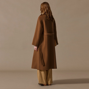 <span class=keywords><strong>Manteau</strong></span> en cachemire 100% haut de gamme personnalisé avec <span class=keywords><strong>ceinture</strong></span> pour femmes <span class=keywords><strong>manteau</strong></span> <span class=keywords><strong>long</strong></span> et ample cousu à la main à col rabattable double face - Product Image 3