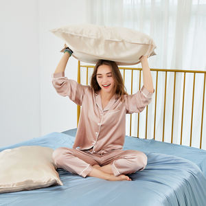 Taie d'oreiller soyeuse 22momme taie d'oreiller en soie de mûrier queen size king size grade 6A certification oeko tex soie de mûrier - Product Image 6