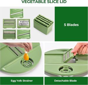 Cortador y Rallador de Verduras Multifuncional 3 en 1, Deshidratador de Alimentos para Preparación de Comidas Saludables en la Cocina - Product Image 3