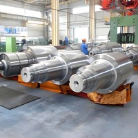 Arbre de rotor en acier forgé à usage intensif personnalisé arbre forgé à bride d'éolienne