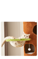 Nouvelle Villa pour Chat Moderne et Luxueuse en Bois Durable à Trois Niveaux 2025 avec Plateforme de Saut et Griffoir