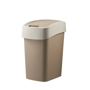 Square Flip Lid Waste Bin 25L Kitchen Bathroom Indoor Use Nordic Golden Sky Grey Black - Product Image 5