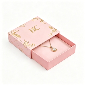 Boîte à colliers directement de l'usine, avec logo personnalisé, emballage de luxe pour bijoux, fournisseur en gros pour les marques e-commerce - Product Image 1
