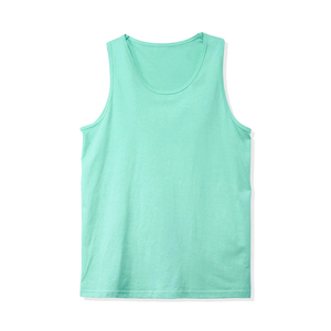 เสื้อกล้ามออกกำลังกายผู้ชายขายดี MOQ ต่ำ รับสกรีนโลโก้ ผ้าฝ้าย 100% ทนทาน เป็นมิตรกับสิ่งแวดล้อม และระบายอากาศได้ดี - Product Image 1