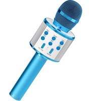 Microphone Karaoké Sans Fil pour Enfants avec Haut-Parleur Cardioïde, Machine à Chanter Portable avec Effets d'Écho pour Fêtes à Domicile et Musique KTV