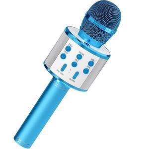 Microphone karaoké sans fil pour enfants avec haut-parleur, machine à chanter portable avec effets d'écho pour les fêtes à domicile, KTV, musique - Product Image 5
