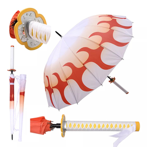 En gros Personnalisé <span class=keywords><strong>Katana</strong></span> Anime Conception <span class=keywords><strong>Parapluie</strong></span> Motif Droit Photo Impression Soleil Pluie Fonction Chine Fabrication - Product Image 4