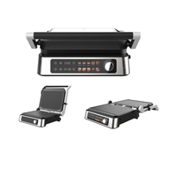 Presse à panini numérique LCD, ouverture à 180 degrés, surface antiadhésive, plaque amovible, appareil à sandwich électrique, usage domestique, 2000W, 1
