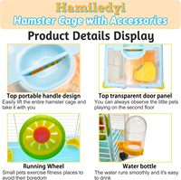 Multifunktion aler tragbarer nachhaltiger Hamster käfig mit Unterhaltung Transparentes Innovations design Acryl karton verpackung Solid