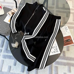 2025 nuevo diseño de gama alta ropa informal para mujer primavera y otoño deportes de ocio Sudadera con capucha pantalones de pierna ancha Conjunto 2 conjuntos - Product Image 4