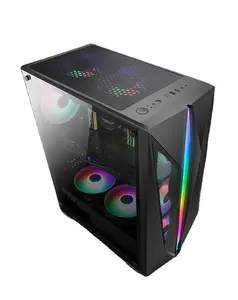 Custodia da gioco per Computer ATX cube a doppia camera in vetro antipolvere con ventola in acrilico fai-da-te personalizzata con effetto Argb